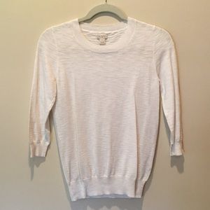J Crew Tippi sweater 3/4 slv, 100% cotton, why, S